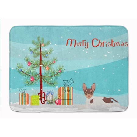Carolines Treasures Toy Fox Terrier Christmas Tree Machine Washable Memory Foam Mat CK3511RUG